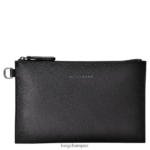 Women Black Longchamp Roseau Essential Pouch Leather Goods L06408690