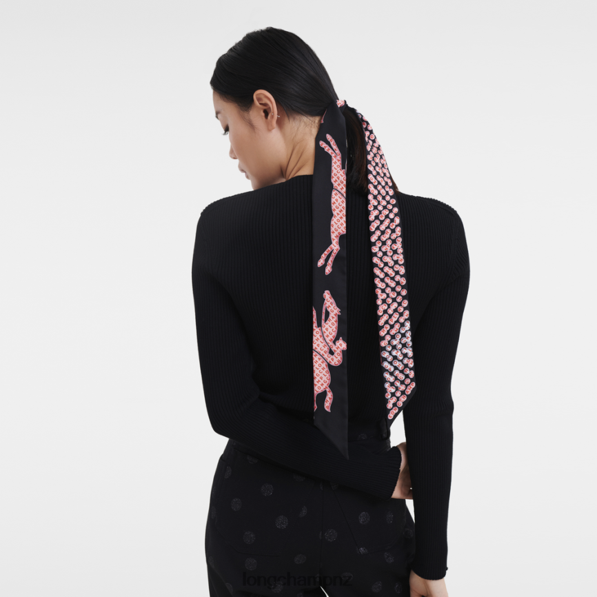 Women Black Longchamp Spring/Summer 2023 Collection Bandeau Accessories L064081062 - Image 2