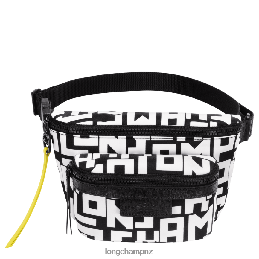 Women Black/White Longchamp Le Pliage LGP Belt bag Bags L06408455 - Image 1