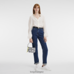Women Black/White Longchamp Le Pliage LGP Clutch Bags L06408227 - Image 2