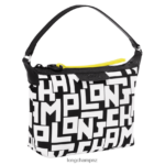 Women Black/White Longchamp Le Pliage LGP Clutch Bags L06408227 - Image 3