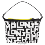 Women Black/White Longchamp Le Pliage LGP Clutch Bags L06408227 - Image 4