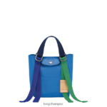Women Blue Longchamp Le Pliage Re-Play Handbag Bags L0640844
