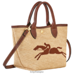 Women Brown Longchamp Le Panier Pliage Basket bag Bags L0640864 - Image 3