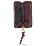 Women Burgundy Longchamp Mailbox Coin purse Leather Goods L06408537 - Image 2