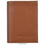 Women Caramel Longchamp Le Foulonne Card holder Leather Goods L06408658