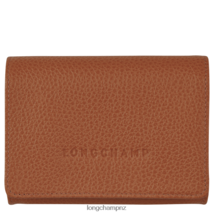 Women Caramel Longchamp Le Foulonne Coin purse Leather Goods L06408522