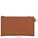 Women Caramel Longchamp Le Foulonne Pouch Leather Goods L06408701