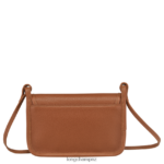 Women Caramel Longchamp Le Foulonne Wallet on chain Leather Goods L06408329 - Image 4