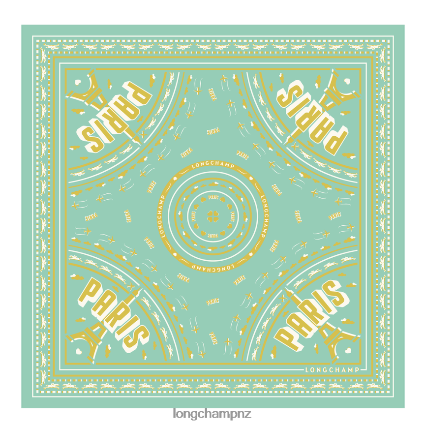 Women Celadon Longchamp Spring/Summer 2023 Collection Silk scarf 50 Accessories L064081017 - Image 1