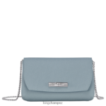 Women Cloud Blue Longchamp Roseau Clutch Leather Goods L06408254