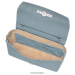 Women Cloud Blue Longchamp Roseau Clutch Leather Goods L06408254 - Image 5