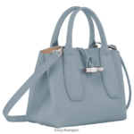Women Cloud Blue Longchamp Roseau Handbag Bags L06408115 - Image 3