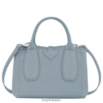 Women Cloud Blue Longchamp Roseau Handbag Bags L06408115 - Image 4