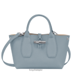 Women Cloud Blue Longchamp Roseau Handbag Bags L06408115 - Image 5