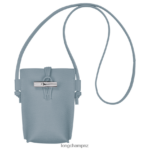 Women Cloud Blue Longchamp Roseau Phone case with lace Leather Goods L06408687