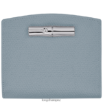 Women Cloud Blue Longchamp Roseau Wallet Leather Goods L06408585