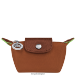Women Cognac Longchamp Le Pliage Green Coin purse Leather Goods L06408508
