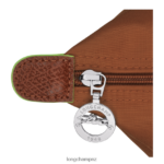 Women Cognac Longchamp Le Pliage Green Handbag Bags L0640842 - Image 5