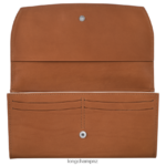 Women Cognac Longchamp Roseau Continental wallet Leather Goods L06408594 - Image 2