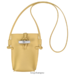 Women Corn Longchamp Roseau Phone case with lace Leather Goods L06408685
