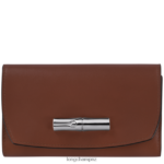 Women Ebony Longchamp Roseau Wallet Leather Goods L06408562