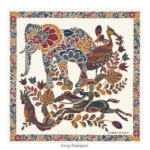 Women Ecru Longchamp Spring/Summer 2023 Collection Silk scarf 50 Accessories L064081004