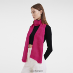 Women Fuchsia Longchamp Spring/Summer 2023 Collection Stole Accessories L06408985 - Image 2