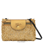 Women Gold Longchamp Le Pliage Collection Crossbody bag Bags L06408222