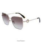 Women Gold/Pink Longchamp Spring/Summer Collection 2023 Sunglasses Accessories L06408883 - Image 2