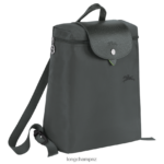 Women Graphite Longchamp Le Pliage Green Backpack Bags L06408437 - Image 2