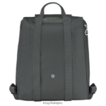 Women Graphite Longchamp Le Pliage Green Backpack Bags L06408437 - Image 3