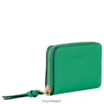 Women Grass/Green Light Longchamp Mailbox Coin purse Leather Goods L06408540 - Image 2