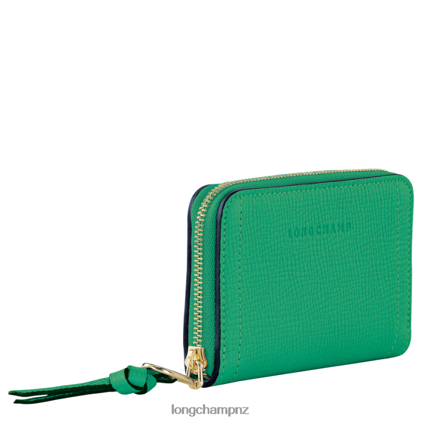 Women Grass/Green Light Longchamp Mailbox Coin purse Leather Goods L06408540 - Image 2