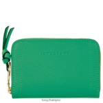 Women Grass/Green Light Longchamp Mailbox Coin purse Leather Goods L06408540