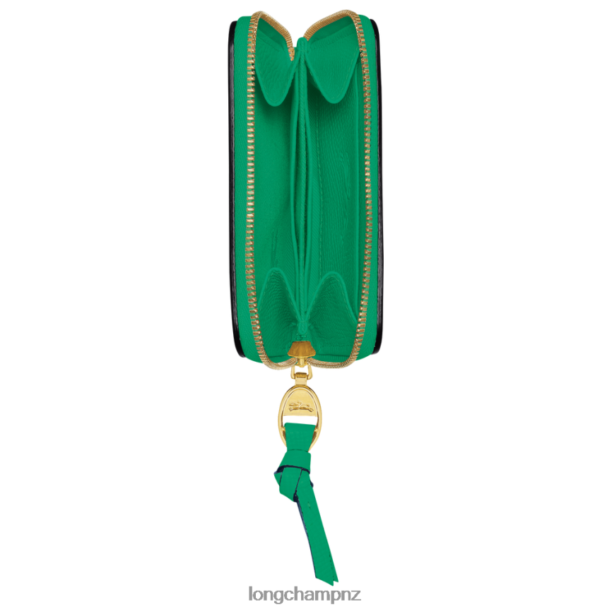 Women Grass/Green Light Longchamp Mailbox Coin purse Leather Goods L06408540 - Image 3