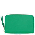 Women Grass/Green Light Longchamp Mailbox Wallet Leather Goods L06408617