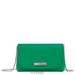 Women Grass/Green Light Longchamp Roseau Clutch Leather Goods L06408248