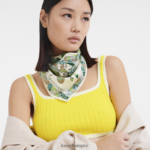 Women Grass/Green Light Longchamp Spring/Summer 2023 Collection Silk scarf 50 Accessories L064081007 - Image 2
