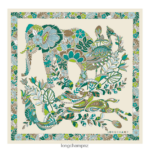 Women Grass/Green Light Longchamp Spring/Summer 2023 Collection Silk scarf 50 Accessories L064081007