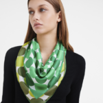 Women Grass/Green Light Longchamp Spring/Summer 2023 Collection Silk scarf 70 Accessories L064081036 - Image 2