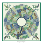 Women Grass/Green Light Longchamp Spring/Summer 2023 Collection Silk scarf 90 Accessories L064081061