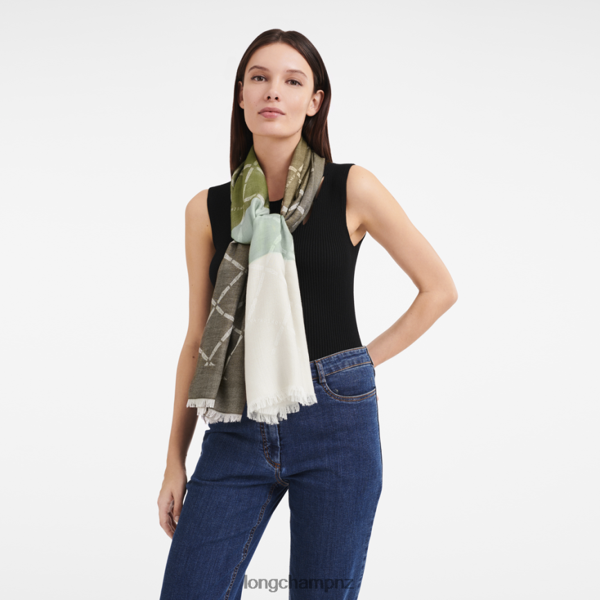 Women Green Light Longchamp Spring/Summer 2023 Collection Stole Accessories L06408999 - Image 3
