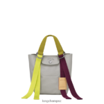Women Grey Longchamp Le Pliage Re-Play Handbag Bags L0640843