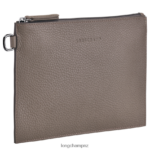 Women Grey Longchamp Roseau Essential Pouch Leather Goods L06408692 - Image 2