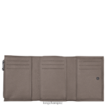 Women Grey Longchamp Roseau Essential Wallet Leather Goods L06408573 - Image 2