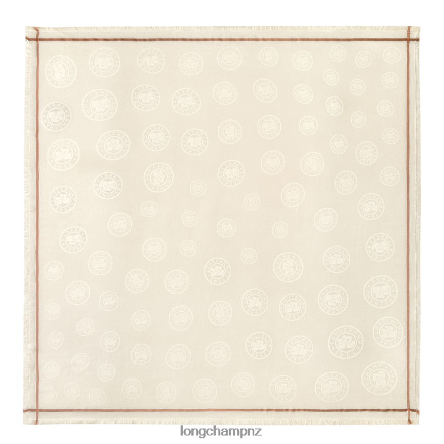 Women Ivory Longchamp Spring/Summer 2023 Collection Shawl Accessories L06408976 - Image 1