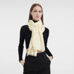 Women Ivory Longchamp Spring/Summer 2023 Collection Stole Accessories L06408984 - Image 2