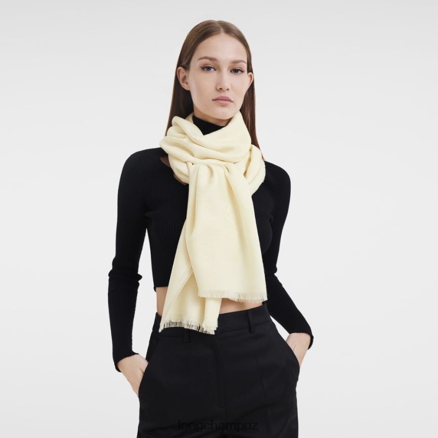 Women Ivory Longchamp Spring/Summer 2023 Collection Stole Accessories L06408984 - Image 2