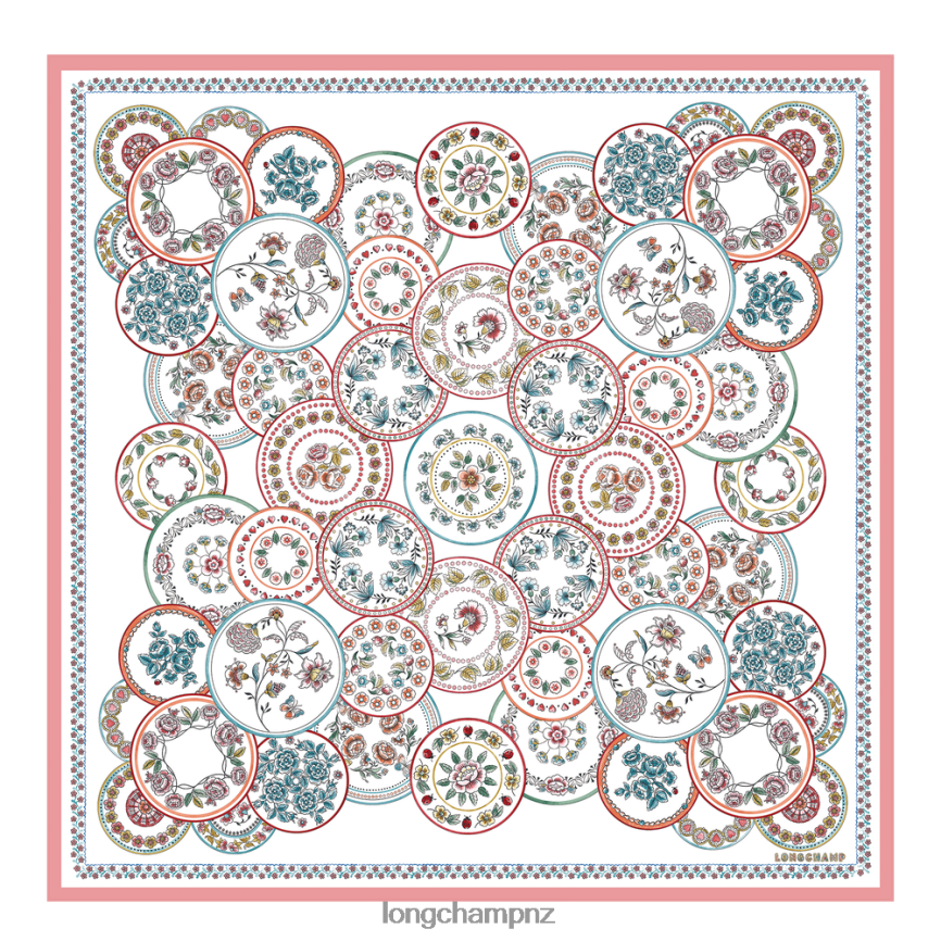 Women Ivory Longchamp Spring/Summer Collection 2022 Silk scarf Accessories L064081042 - Image 1